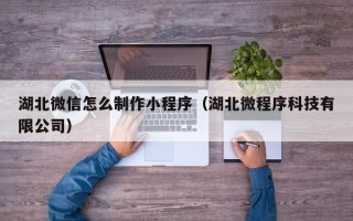 常州湖北微信怎么制作小程序（湖北微程序科技有限公司）